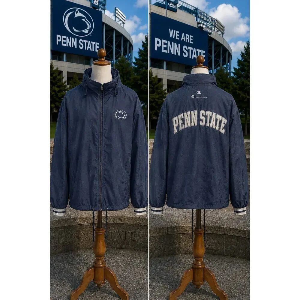 Vintage Champion Penn State Nittany Lions Full Zip Winter Jacket XXL